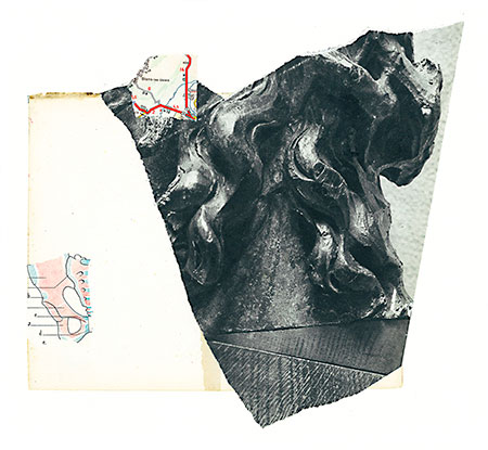 <em>Sculpture</em>, 2014, approx. 12"x15", Collage on paper